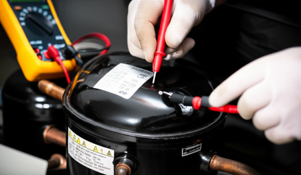 Professional diagnostic work on luxury appliance