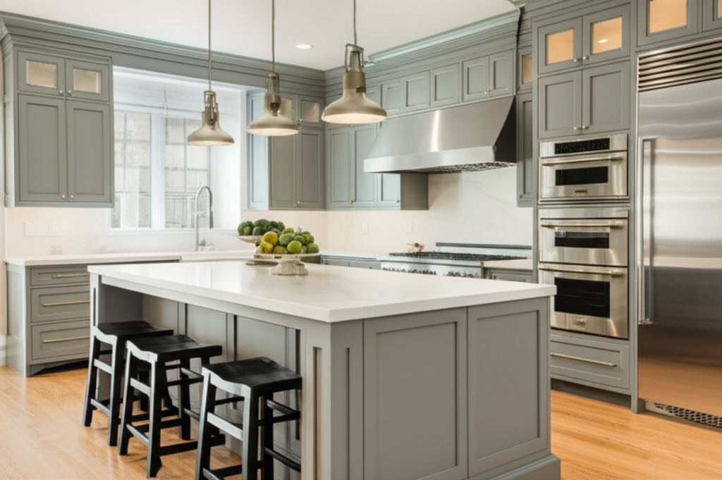 Modern luxury kitchen with premium appliances